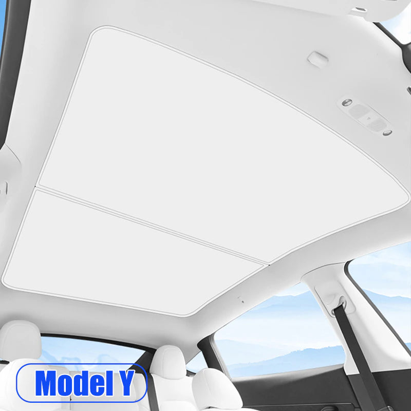 For Tesla Model 3 Y 2021-2023 New Upgrade Ice Cloth Buckle Sun Shades Glass Roof Sunshade Front Rear Sunroof Skylight